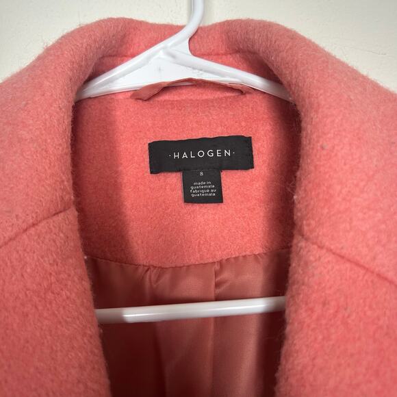 Halogen Wool Blend Winter Peacoat Pink - Picture 2 of 5